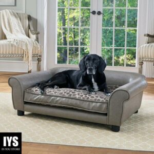 Enchanted Home Pet Rockwell Pet Sofa,Gray, Large (51-100 lbs)