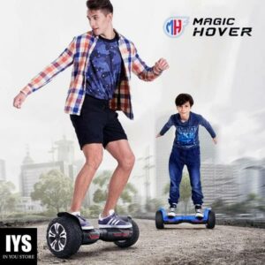 Warrior 8.5 inch 350W*2 off-Road Hoverboard - All Terrain Hoverboard with Bluetooth Speaker and LED Lights - Black