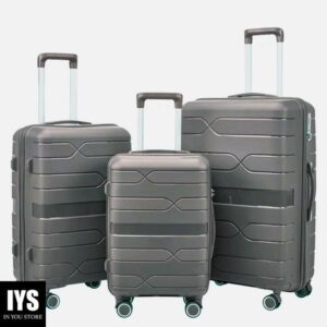AEDILYS 3 Piece Luggage Sets, TSA Lock, 20" 24" 28", Purple