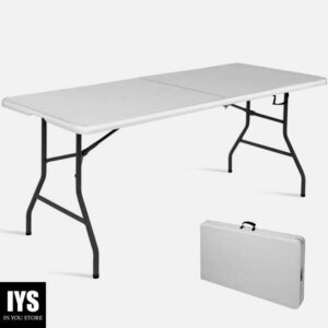 Costway 6' Folding Table Portable Plastic Indoor Outdoor Picnic Party Dining Camp Tables