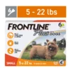 FRONTLINE® Plus for Dogs Flea and Tick Treatment, Small Dog, 5-22 lbs, Orange Box, 6 CT