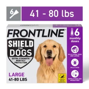 FRONTLINE® Shield for Dogs Flea & Tick Treatment, Large Dog, 41-80 lbs, Purple Box, 6ct
