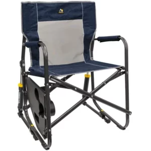 ‎GCI Outdoor Freestyle Rocker Chair with Side Table(Color: Heathered Indigo)