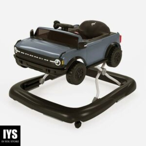 Ford Bronco 4-in-1 Blue Grey Baby Activity Center & Push Walker with Removable Steering Wheel Toy, Unisex, Newborn +