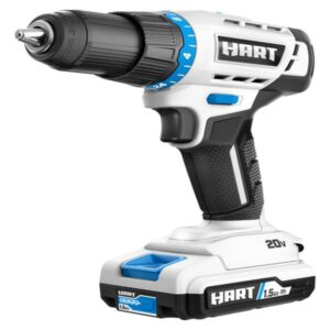 HART 20-Volt 1/2-inch Cordless Drill/Driver Kit, (1) 1.5Ah Lithium-Ion Battery, Gen 2