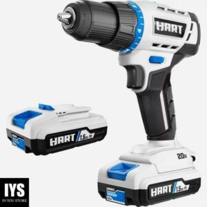 HART 20-Volt Cordless 1/2-inch Drill/Driver Kit, (2) 1.5Ah Lithium-Ion Batteries, Gen 2