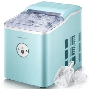 NORTHCLAN Ice Maker Countertop, 9 Bullet Ice in 5 Minutes, 28 lbs Ice in 24 Hrs, Mint