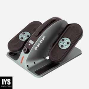 Pooboo Under Desk Elliptical Trainer Magnetic Elliptical Machines, black