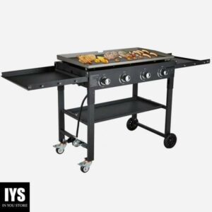 SUGIFT 4 Burner 36" Outdoor Propane Gas Griddle Grill Cooking Station
