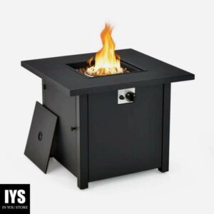 SUGIFT 50,000 BTU 32 Inch Square Propane Gas Fire Pit Table