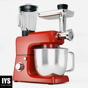 SUGIFT 7QT Stand Mixer, 3-in-1 Multi-functional 6-speed Tilt-head Food Stand Mixer-Red