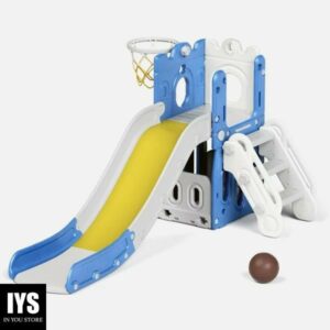 SUGIFT Kids Slide with Basketball Hoop Children Climber Slide Playset for Indoor and Outdoor