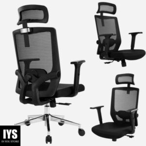 SUGIFT Office Chair Eadults Egonomic Office Chair Max 300lb with Mute Wheel for Office Home-Black