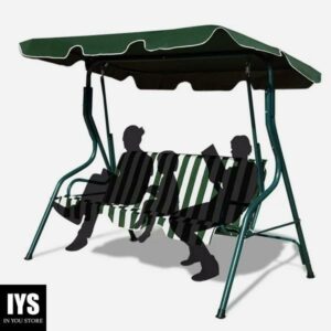 SUGIFT Outdoor Porch Swing Canopy Patio Swing Chair 3 Person Canopy Hammock