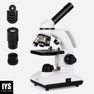 Telmu Microscopes for Students Adults, 40X-1000X Compound Monocular Microscope