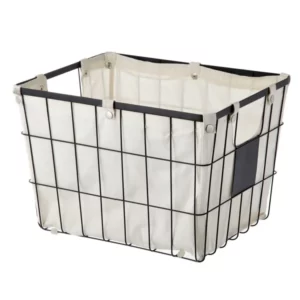The Better Homes & Gardens Medium Black Wire Basket Set With Chalkboard Labels & Liner