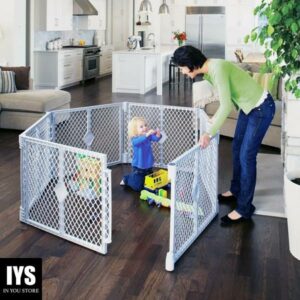 Toddleroo by North States Superyard Classic Baby Play Yard, Gray Plastic
