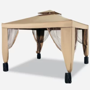 VEVOR 10' x 10' Pop up Brown Square Gazebo