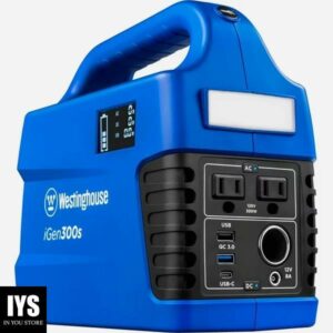 Westinghouse Portable Power Station 296Wh Lithium-Ion Battery, 600W Solar Generator, Pure Sine Wave