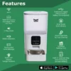 Owlet Home Smart Automatic Pet Feeder with1080P HD Camera for Cats & Dogs (6L), WiFi, Live Video, Auto Night Vision, 2-Way Audio, Works with Alexa & Google Assistant, Motion Alert, No Monthly Fee