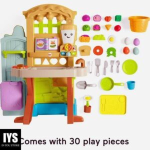 Fisher-Price Laugh & Learn Grow-the-Fun Garden to Kitchen Playset Infant to Toddler Learning Toy