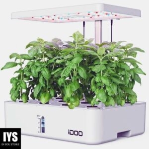 iDOO 12Pods Hydroponics Growing System, Indoor Garden with LED Grow Light, Plants Germination Kit