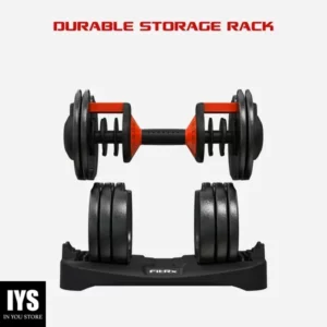 FitRx Smart Bell, Quick Select Adjustable Dumbbell, 5-52.5 lbs., Black, Single