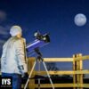 TELMU Reflector Telescope 114mm Aperture 500mm AZ, Adjustable(29.9-46.6in)
