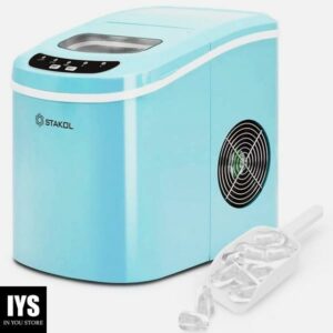 Stakol Portable Compact Electric Ice Maker Machine Mini Cube 26lb/Day Mint Green