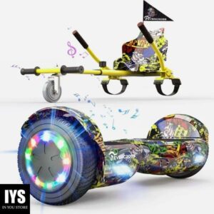 EVERCROSS Hoverboard, Hoverboard for Adults, Hoverboard with Seat Attachment - Yellow