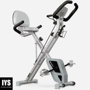 pooboo 3in1 Foldable Exercise Bike Indoor Cycling Bike Magnetic Stationary Bike Fitness Gym Workout 300lb, Black