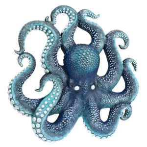 15.5 in. H Deadly Blue Octopus of the Coral Reef Wall Sculpture