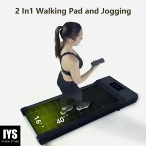 YDZJY 300lb Walking Pad,40*16 Walking Area 2.5HP Under Desk Treadmill,2 in 1 Treadmill, Black
