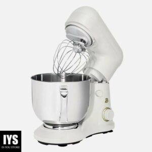 Beautiful 5.3QT Capacity Lightweight & Powerful Tilt-Head Stand Mixer, White Icing by Drew Barrymore