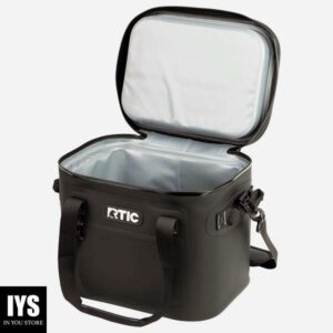 RTIC Soft Cooler 30 Can, Insulated Bag Portable Ice Chest Box - Black