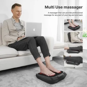 RENPHO Foot Massager with Heat, Shiatsu Heated Electric Foot Massager, Deep Kneading Feet & Back Massager for Muscle Pain Relief, Plantar Fasciitis, Home and Office Use Fit Size Feet up to 14