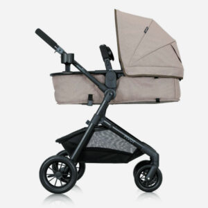 Evenflo Pivot Modular Travel System with LiteMax Infant Car Seat with Anti-Rebound Bar - Desert Tan