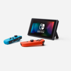 Nintendo Switch with Neon Blue and Neon Red Joy-Con