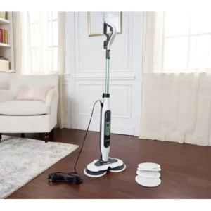 Shark Steam & Scrub Steam Mop w/ Steam Blaster and 6 Pads-Color: White/Mint