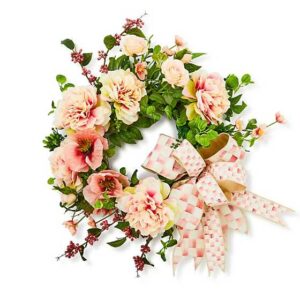 Rosy Check Rose 24" Wreath