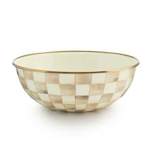 Mocha Check Extra Large Everyday Bowl