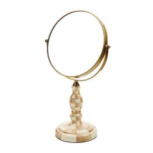 Mocha Check Vanity Mirror