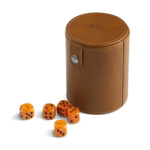 Shinola Leather Dice Cup with Dice