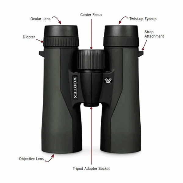 Vortex Optics Crossfire HD 10x42 Binoculars - HD Optical System - Image 5