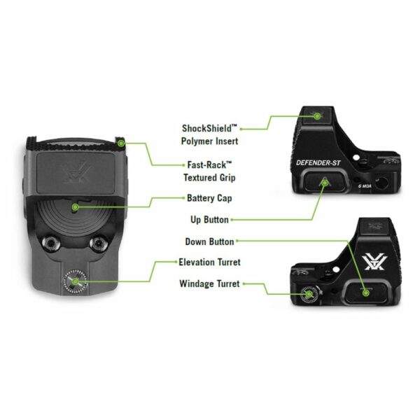 Vortex Optics Defender-ST Micro Red Dot Sights - Motion Activation with Auto-Shutoff - Image 5