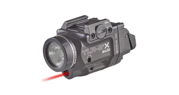 Streamlight TLR-8 Sub For Hellcat LED Weapon Light w/ Red Laser, CR123A Lithium, White, 500 Lumens, Black, 69419