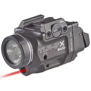 Streamlight TLR-8 Sub For SIG P365/XL LED Weapon Light w/ Red Laser, CR123A Lithium, White, 500 Lumens, Black, 69417