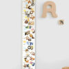 Personalized Animal Alphabet Hanging Canvas Height Ruler