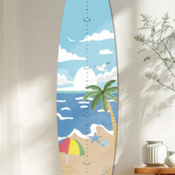 Personalized Wooden Surfboard Growth Chart Ruler
